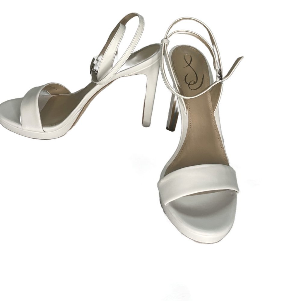 Sam Edelman Jade Ankle Strap Sandal (Women) 8.5M, BRIGHT WHITE  Item #6863080